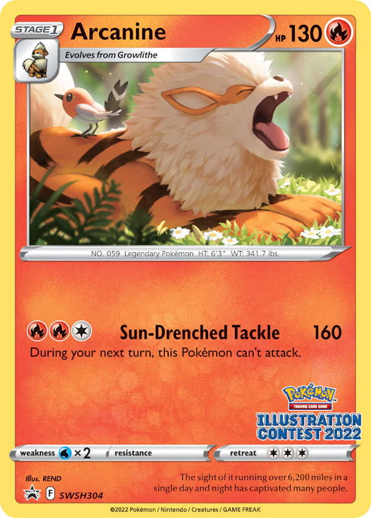 Arcanine — illustrated card