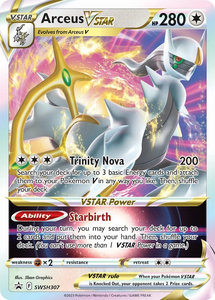 Arceus VSTAR — illustrated card