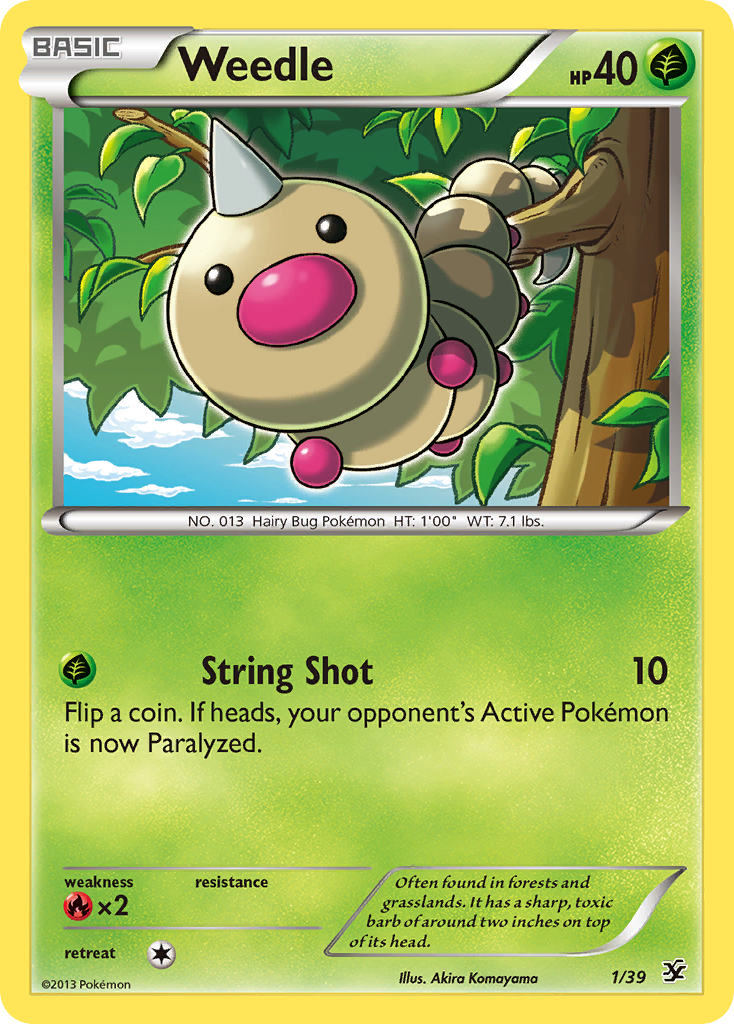 Weedle — illustrated card
