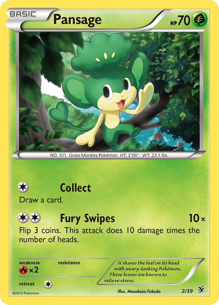 Pansage — illustrated card
