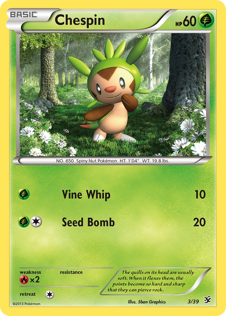 Chespin — illustrated card