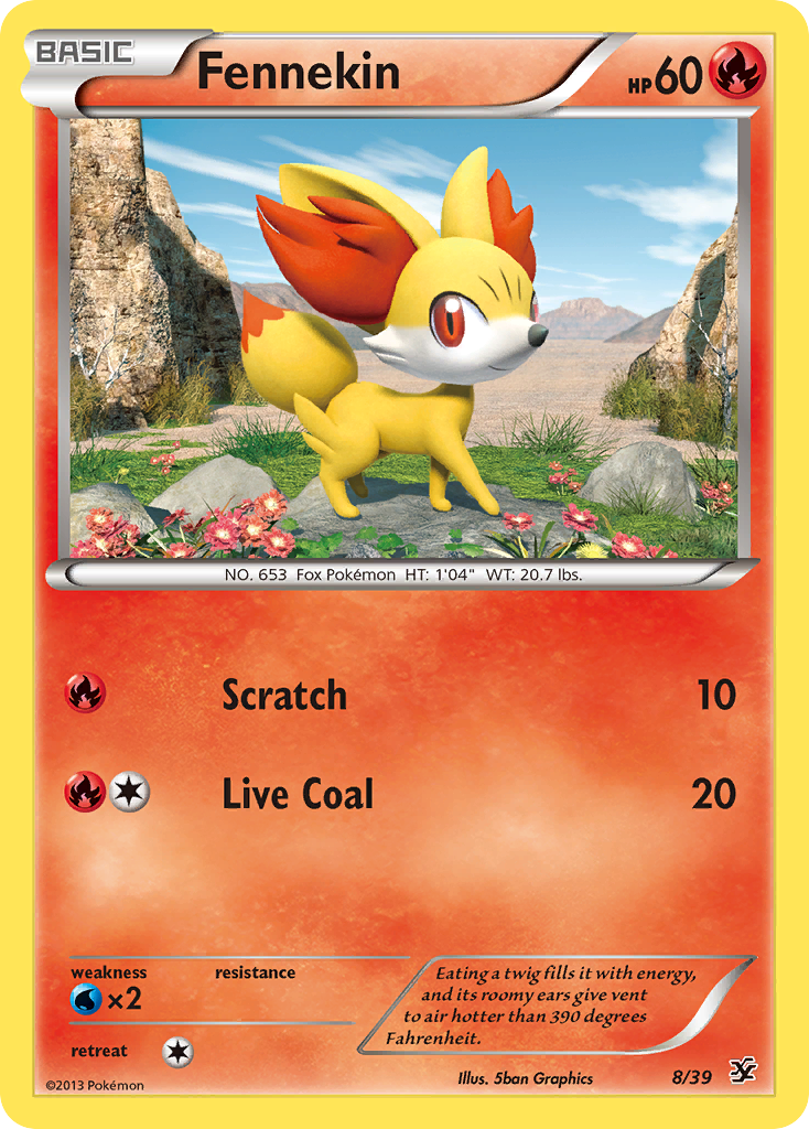 Fennekin — illustrated card