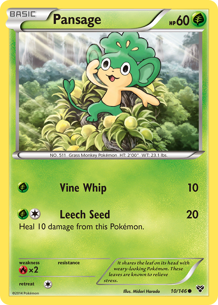 Pansage — illustrated card