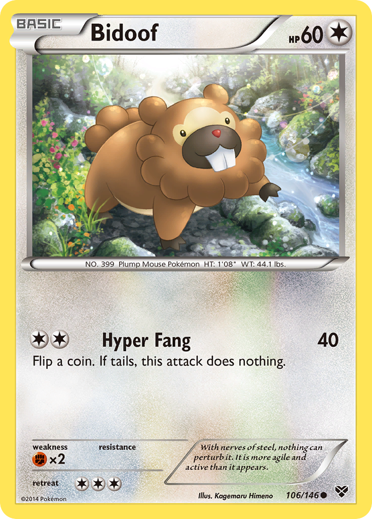 Bidoof — illustrated card