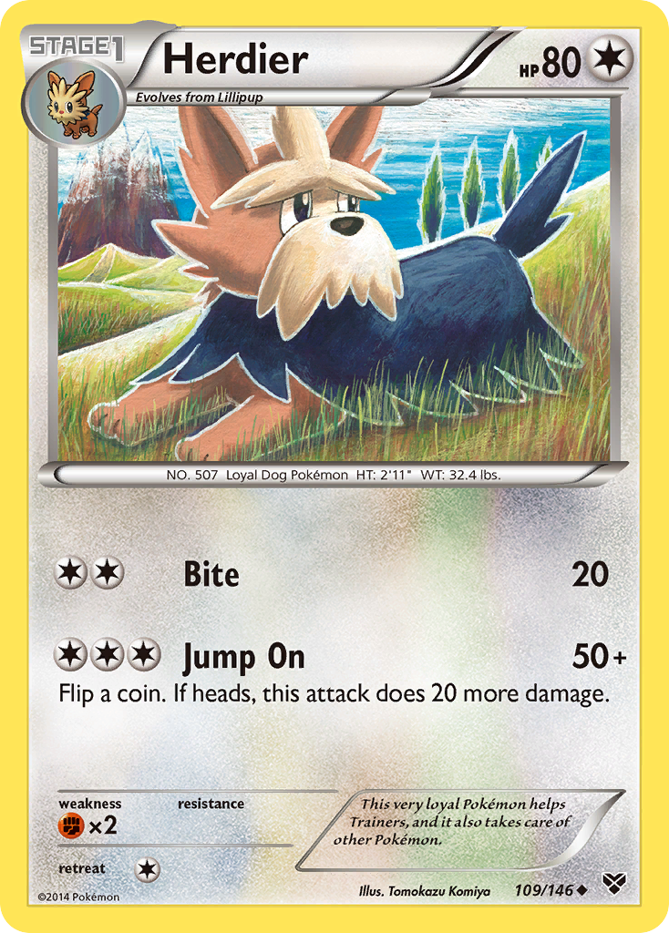 Herdier — illustrated card