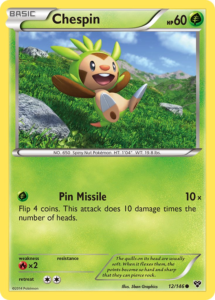 Chespin — illustrated card