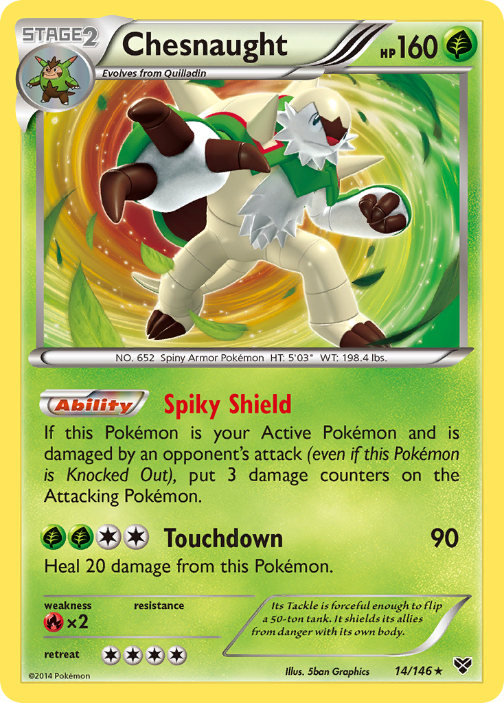 Chesnaught — illustrated card
