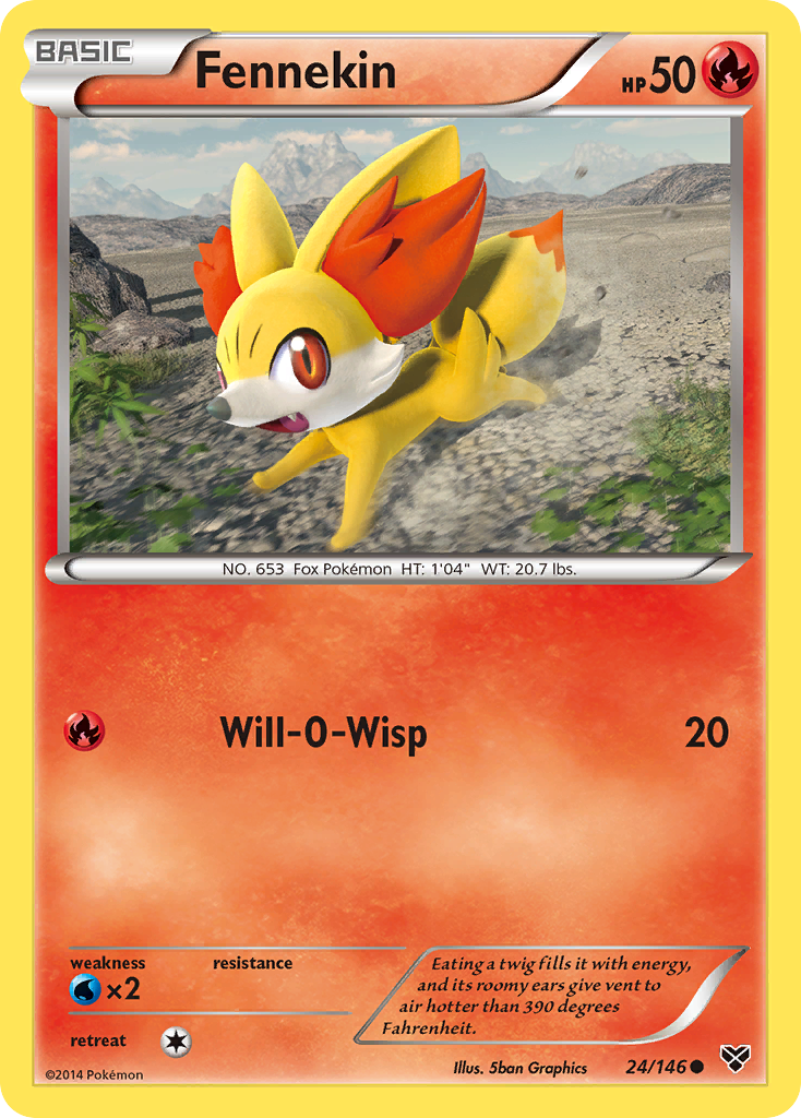 Fennekin — illustrated card