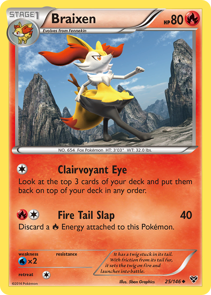 Braixen — illustrated card