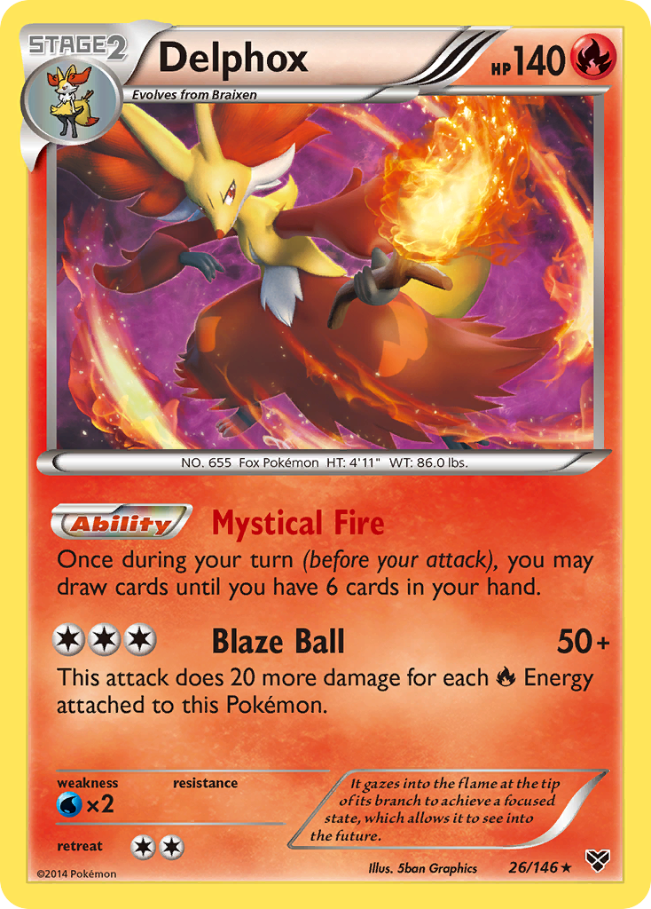 Delphox — illustrated card