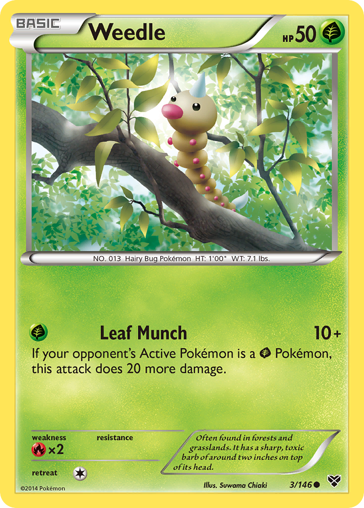 Weedle — illustrated card