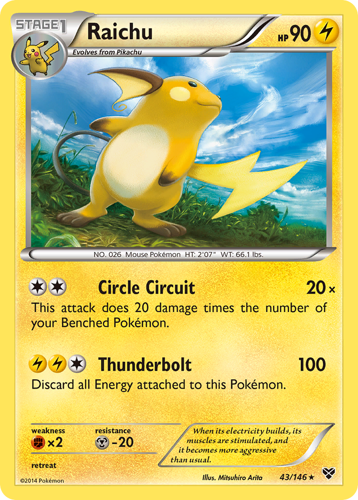 Raichu — illustrated card