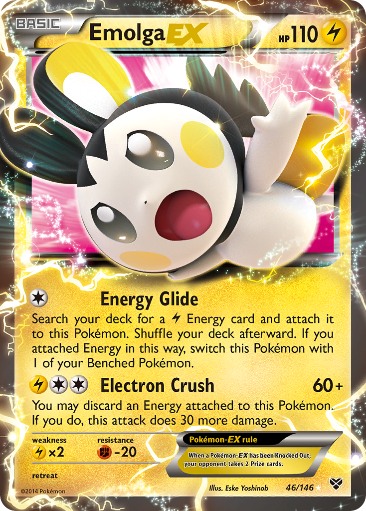 Emolga-EX — illustrated card