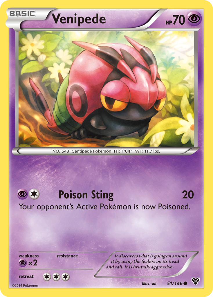 Venipede — illustrated card