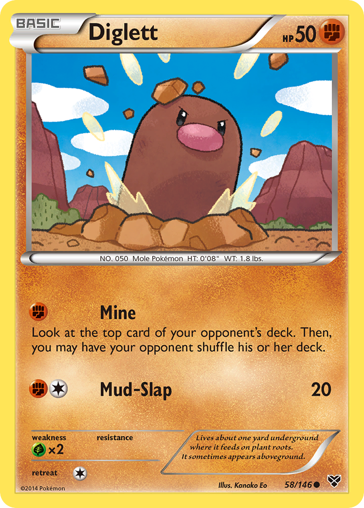 Diglett — illustrated card