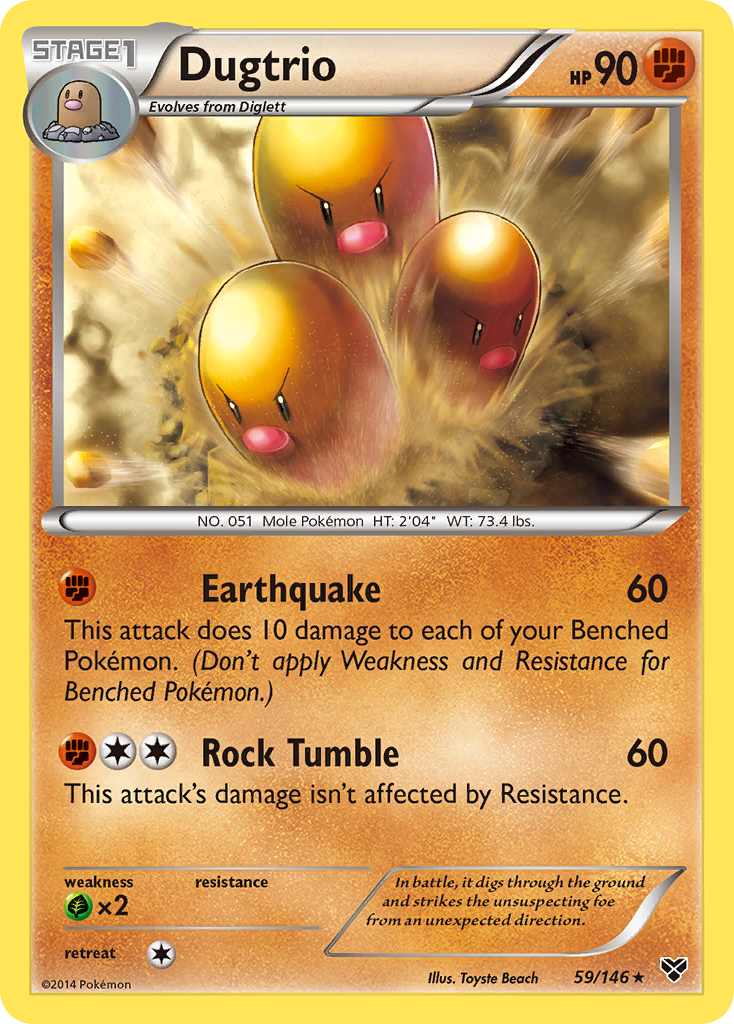 Dugtrio — illustrated card