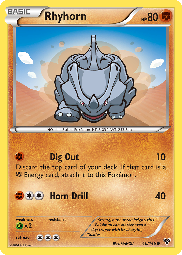 Rhyhorn — illustrated card