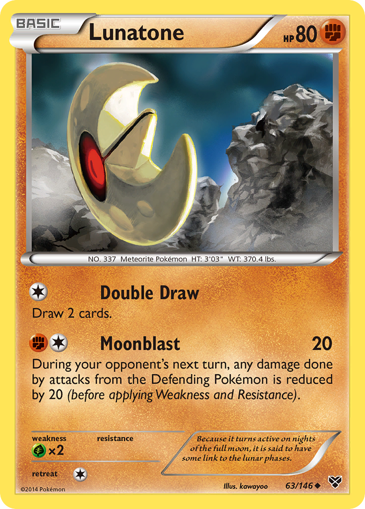 Lunatone — illustrated card