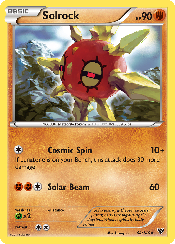 Solrock — illustrated card