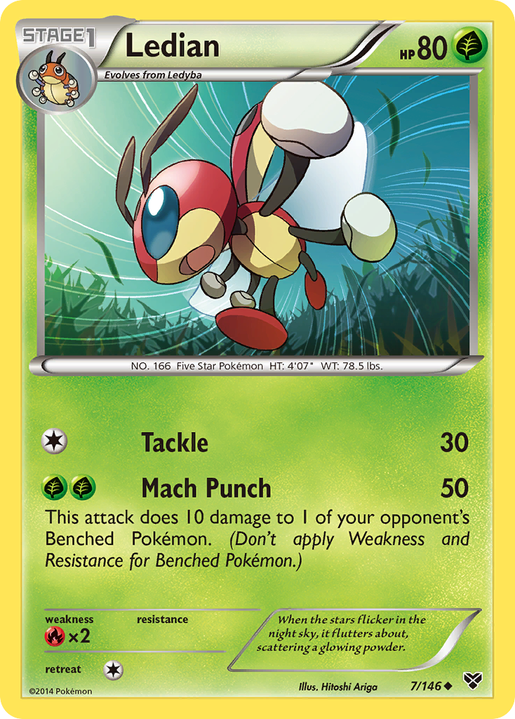 Ledian — illustrated card