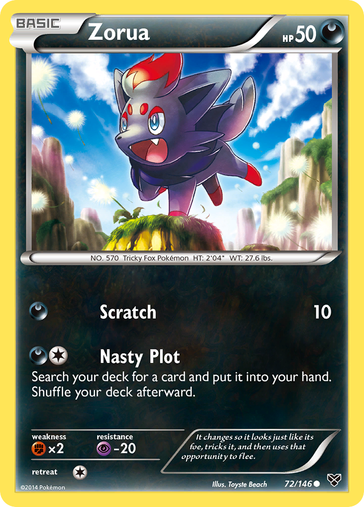 Zorua — illustrated card