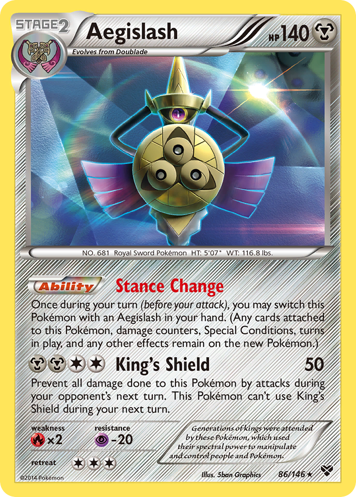 Aegislash — illustrated card