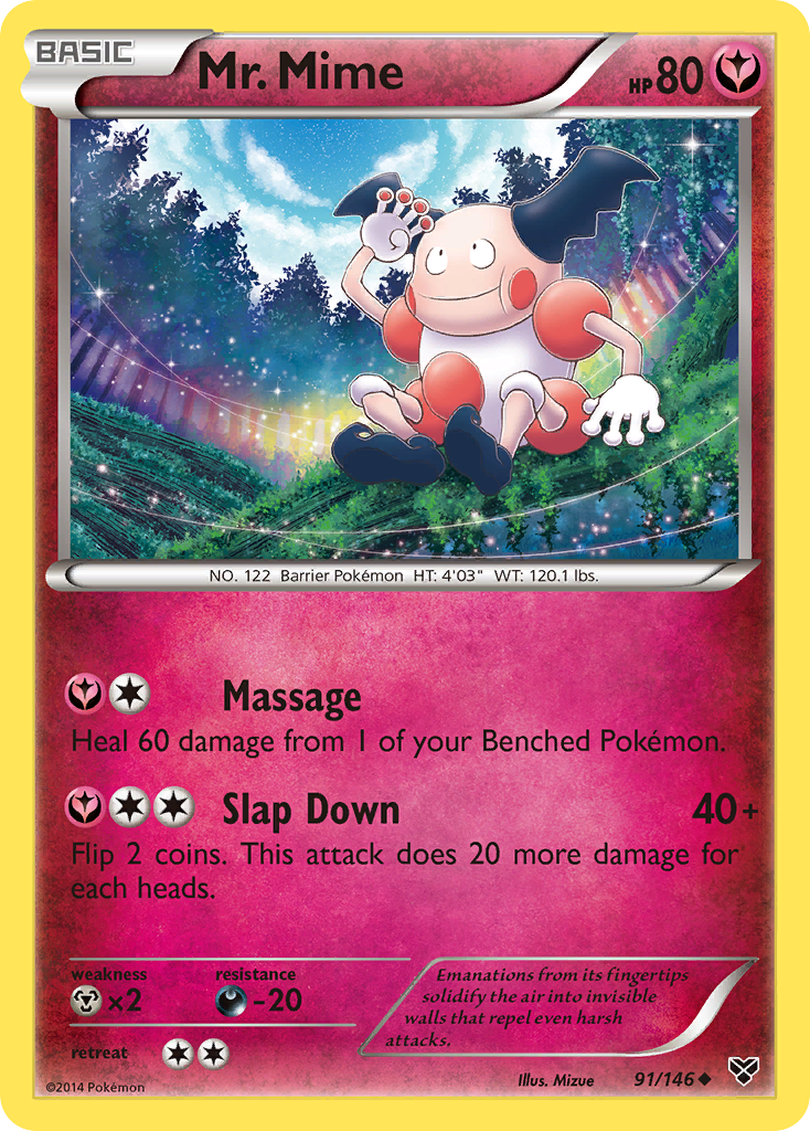 Mr. Mime — illustrated card