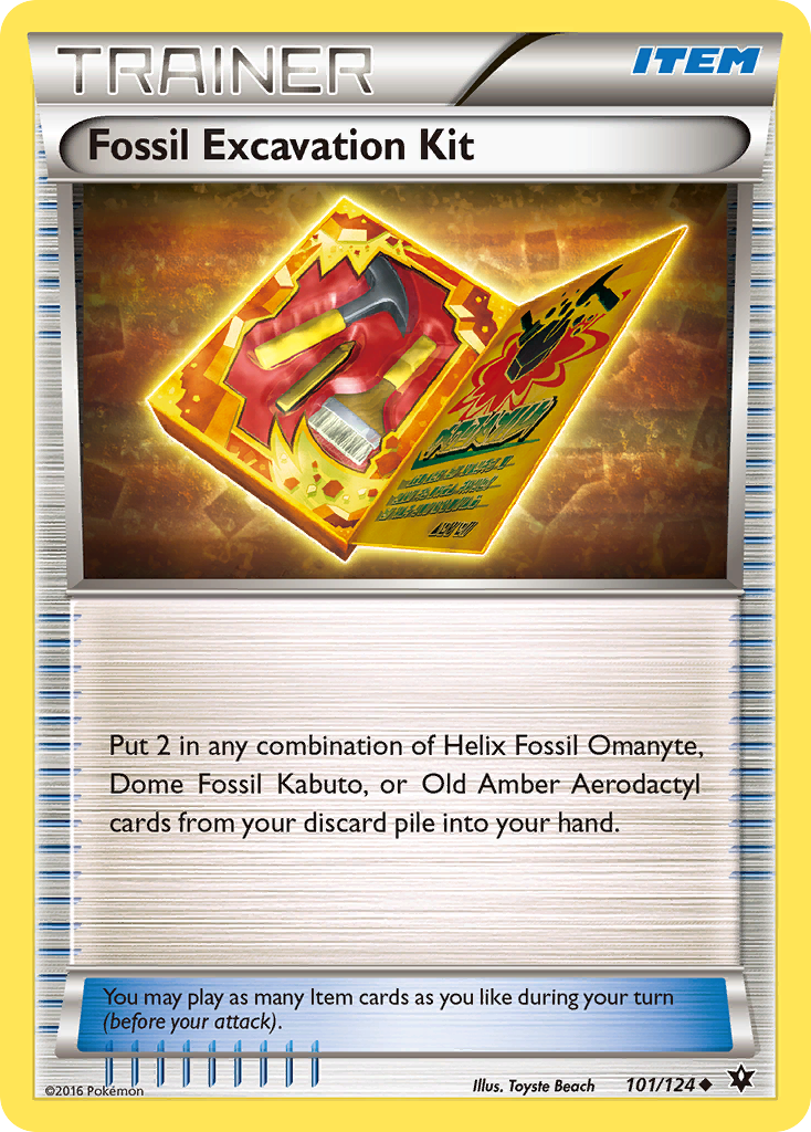 Fossil Excavation Kit — illustrated card