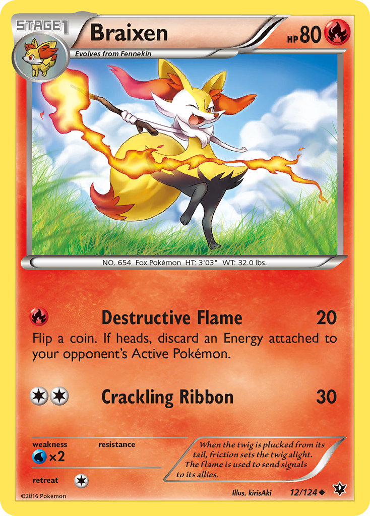 Braixen — illustrated card