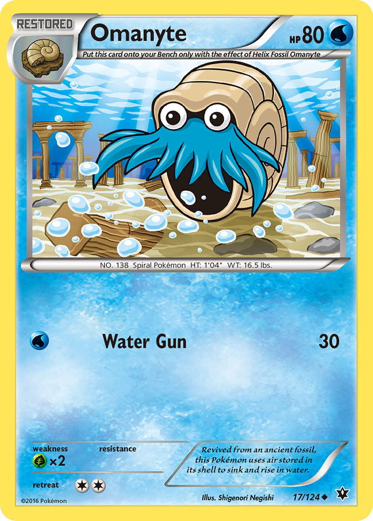 Omanyte — illustrated card
