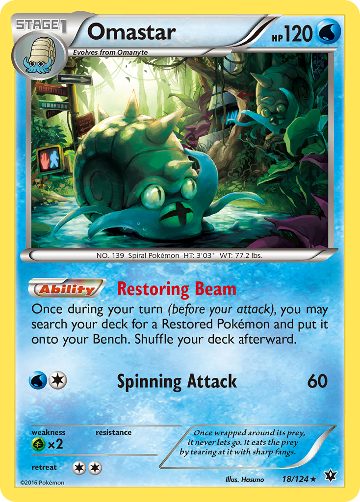 Omastar — illustrated card