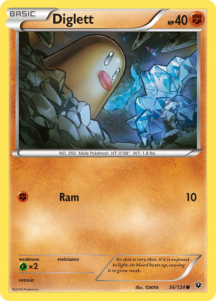 Diglett — illustrated card