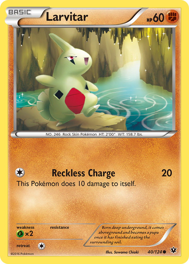 Larvitar — illustrated card