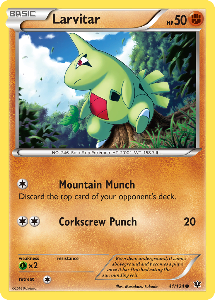 Larvitar — illustrated card