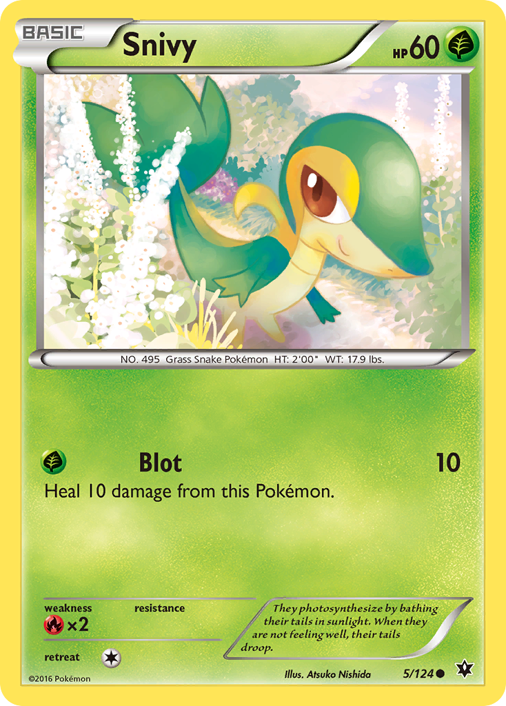Snivy — illustrated card