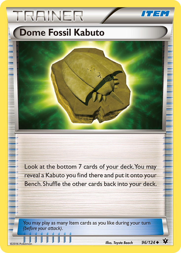 Dome Fossil Kabuto — illustrated card