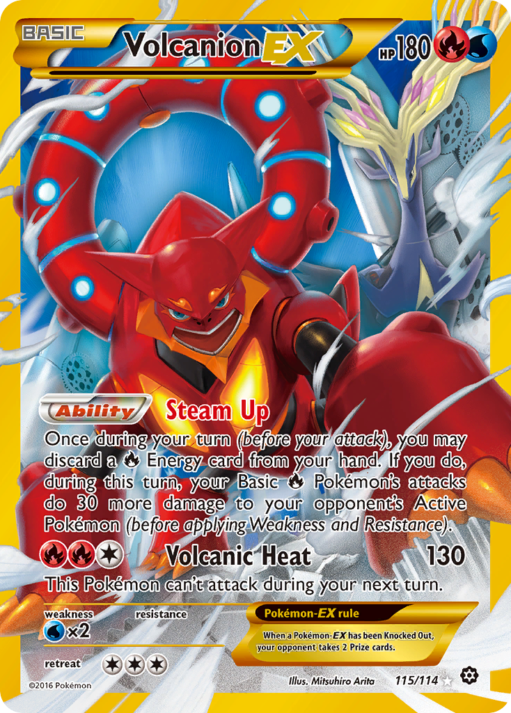 Volcanion-EX — illustrated card