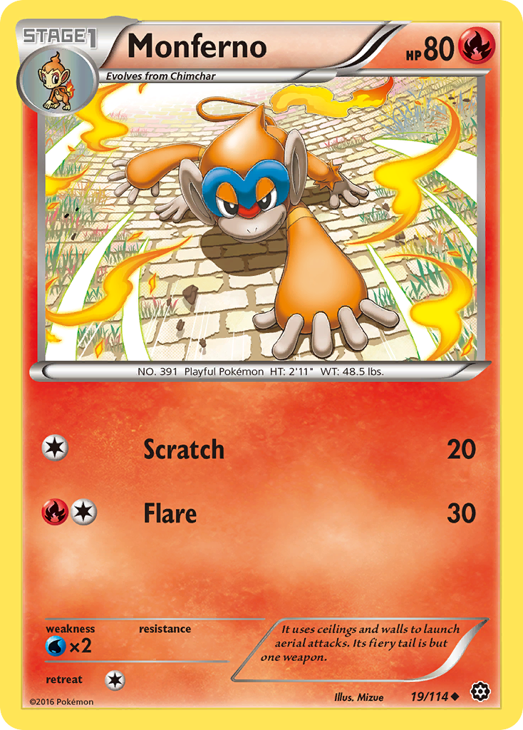 Monferno — illustrated card