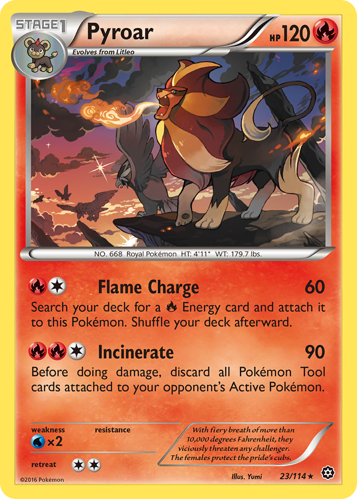 Pyroar — illustrated card