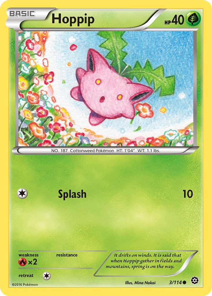 Hoppip — illustrated card