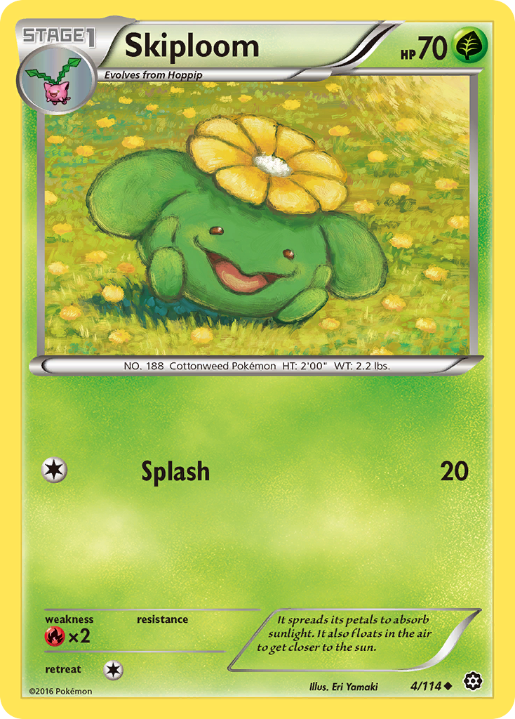 Skiploom — illustrated card