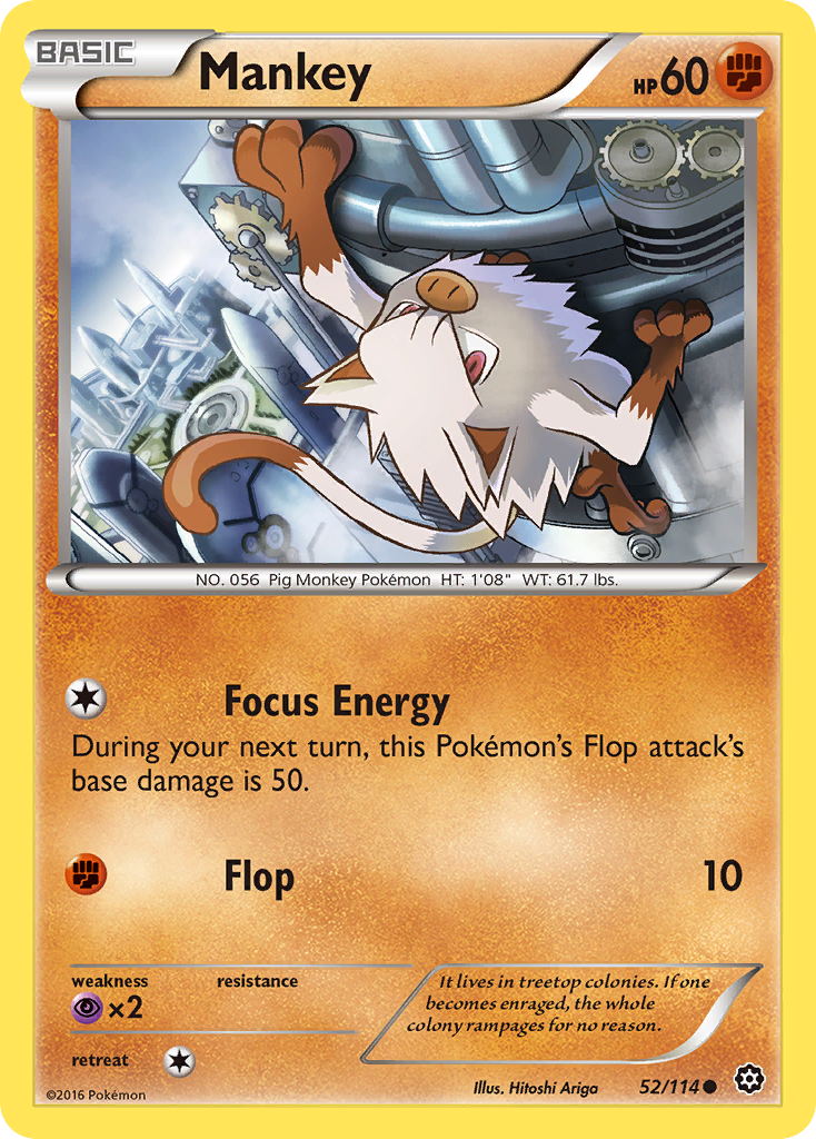 Mankey — illustrated card
