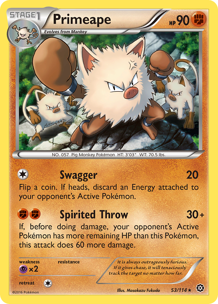 Primeape — illustrated card
