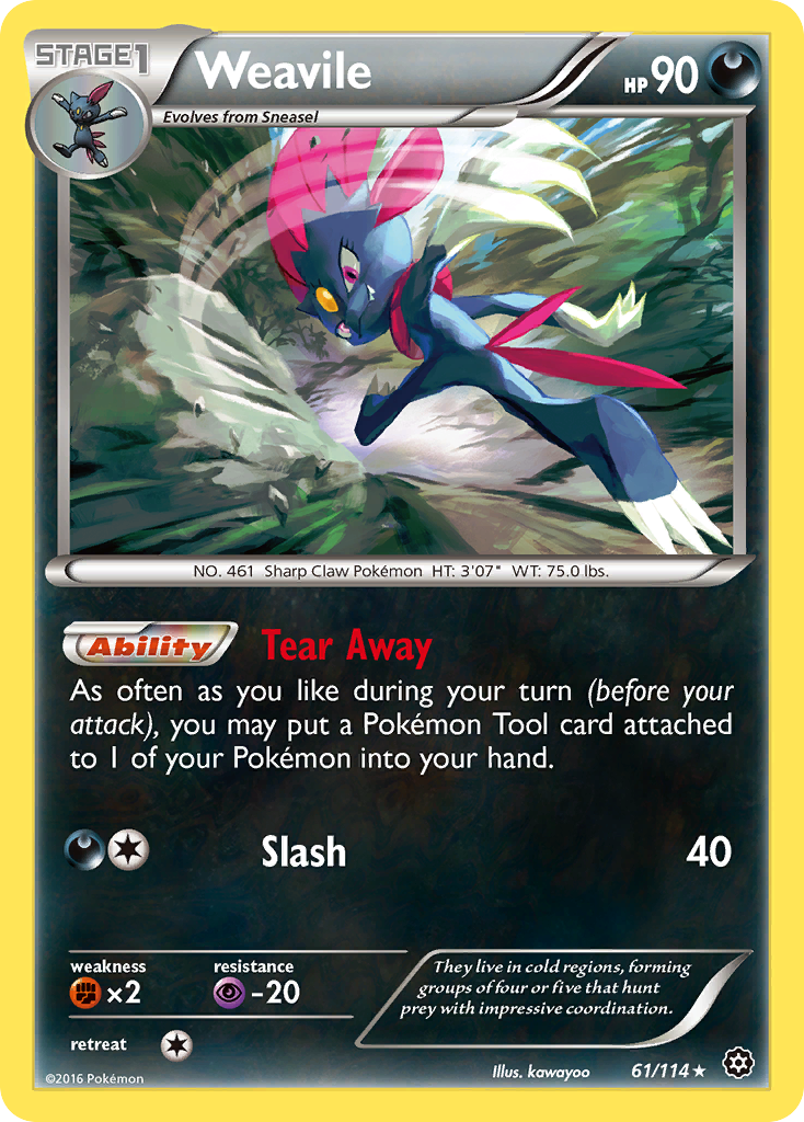 Weavile — illustrated card