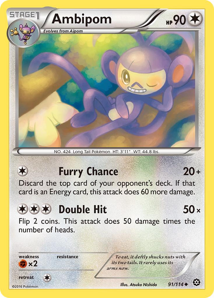 Ambipom — illustrated card