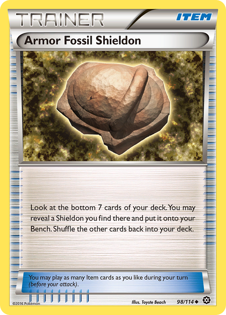 Armor Fossil Shieldon — illustrated card