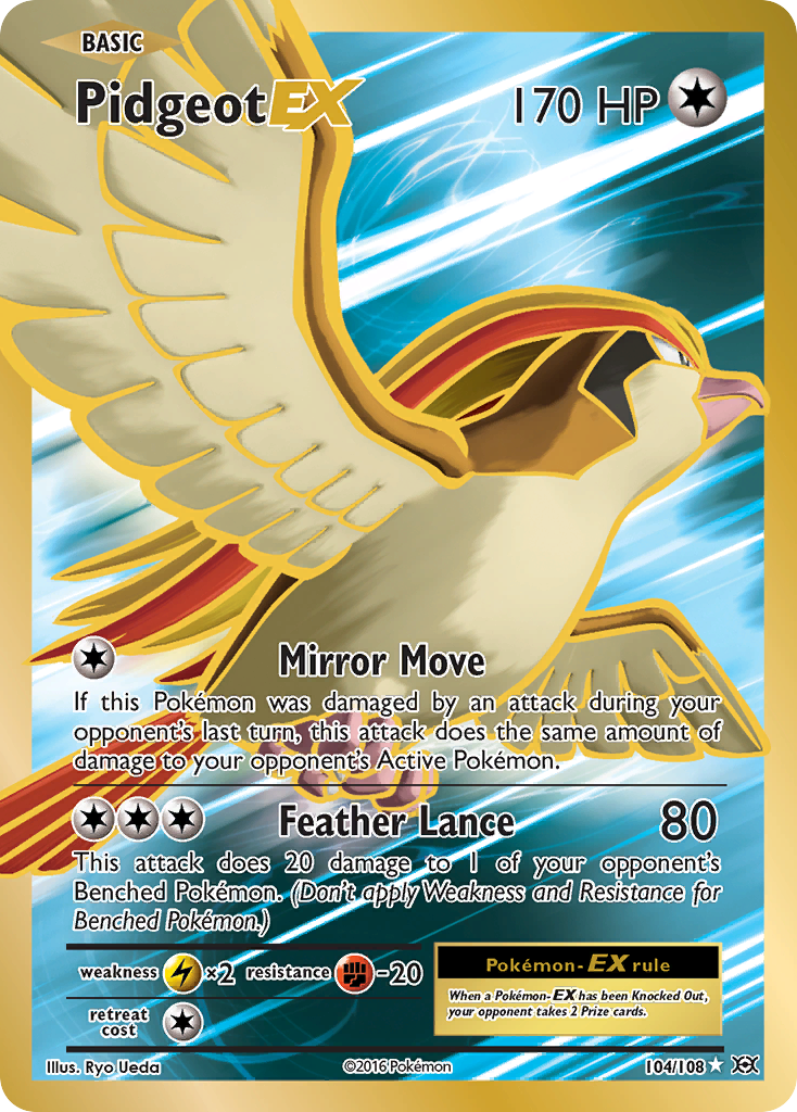 Pidgeot-EX — illustrated card