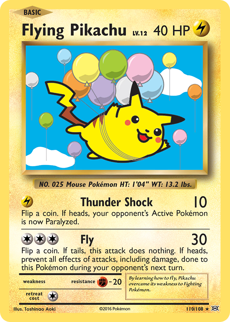 Flying Pikachu — illustrated card