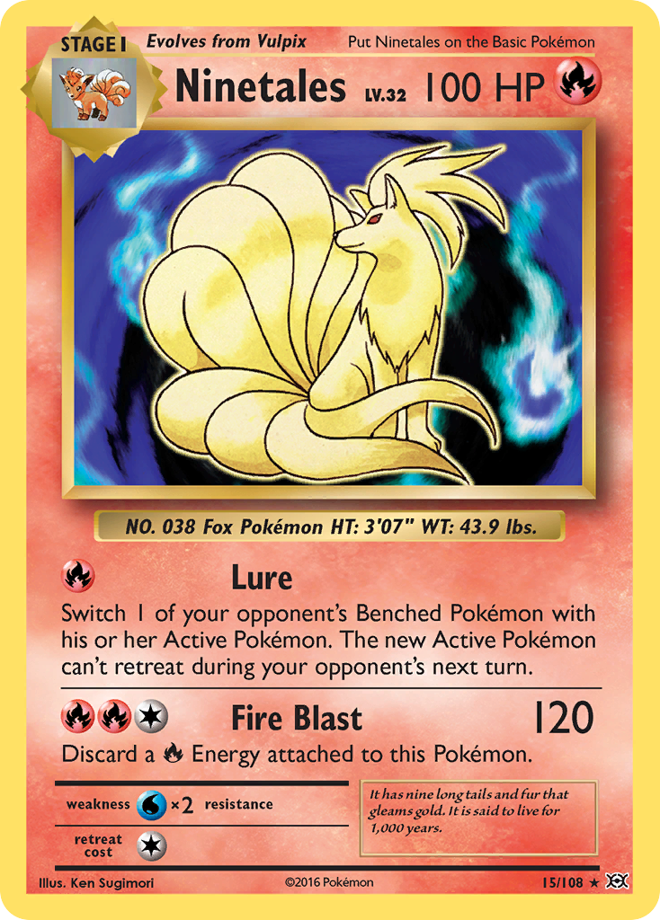 Ninetales — illustrated card