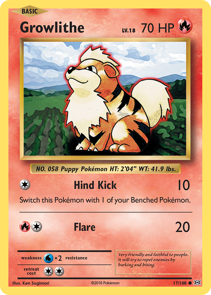 Growlithe — illustrated card